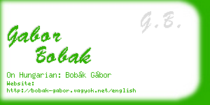 gabor bobak business card