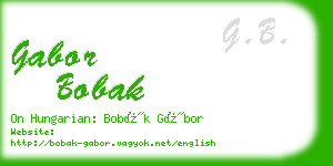 gabor bobak business card